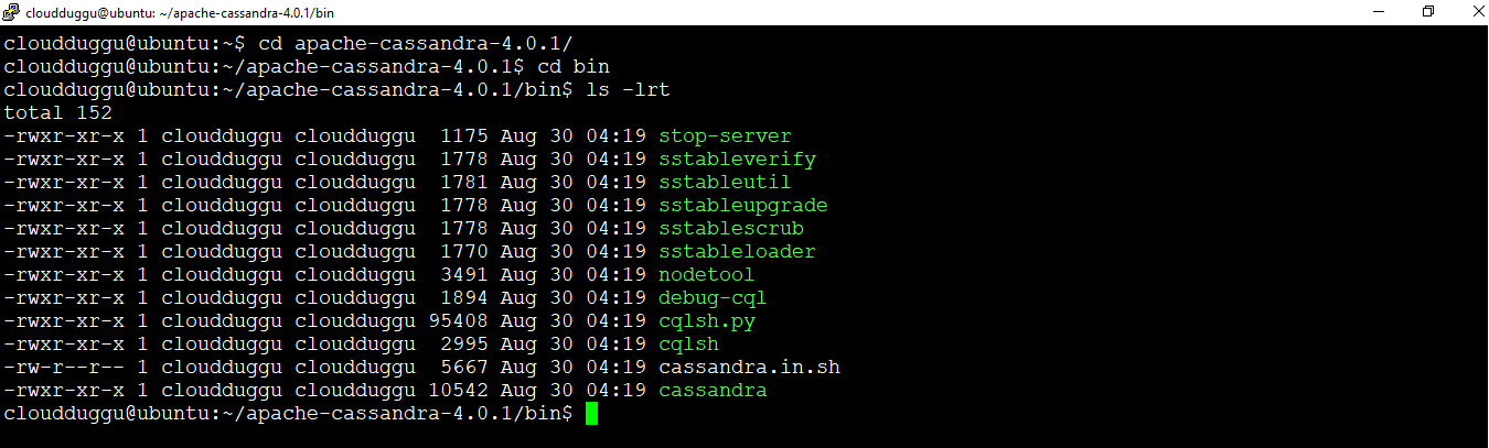 Cassandra Installation - CloudDuggu | CloudDuggu