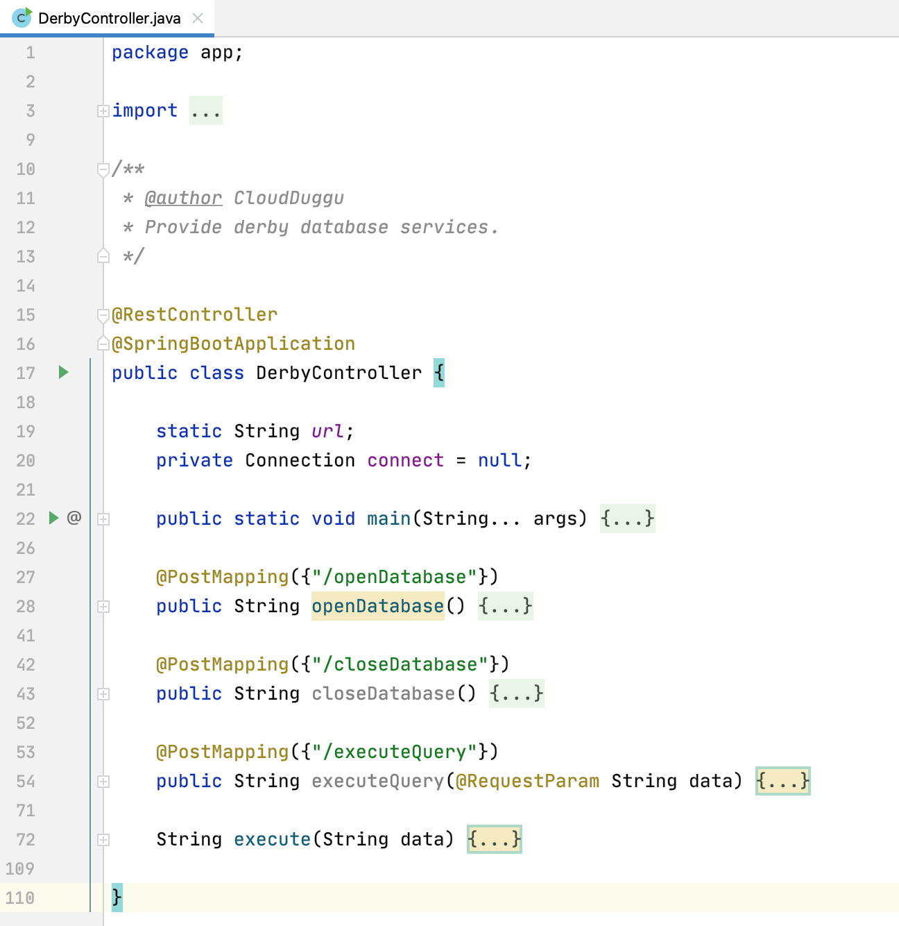 java code line details