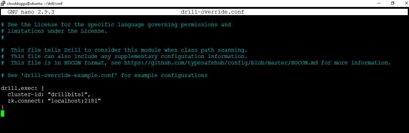 drill configuration cloudduggu