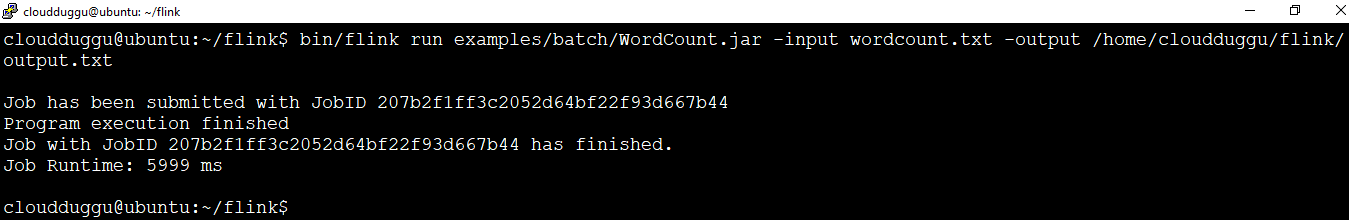 flink run command cloudduggu