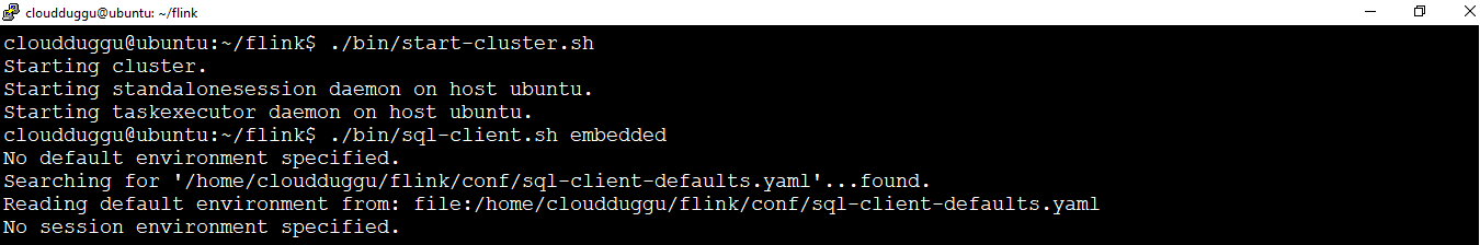 flink sql client start cloudduggu