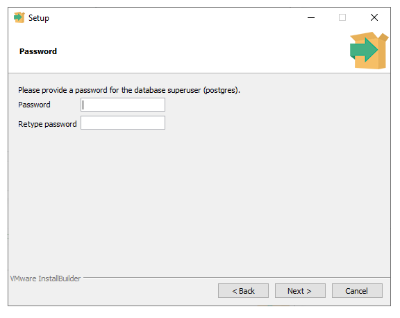 postgresql database superuser setup