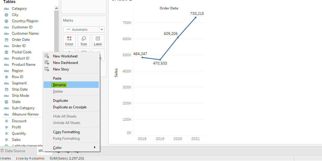 tableau rename worksheet cloudduggu